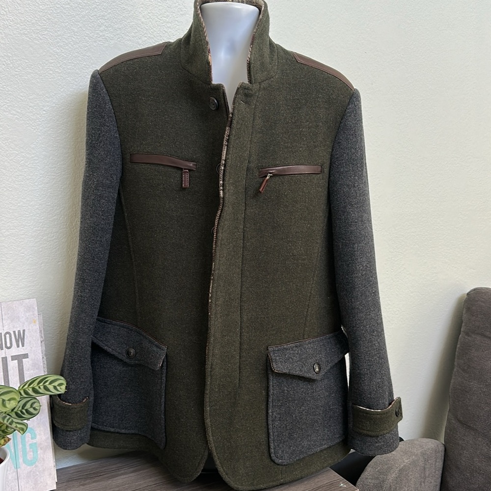 ETRO lana wool coat. Size L.